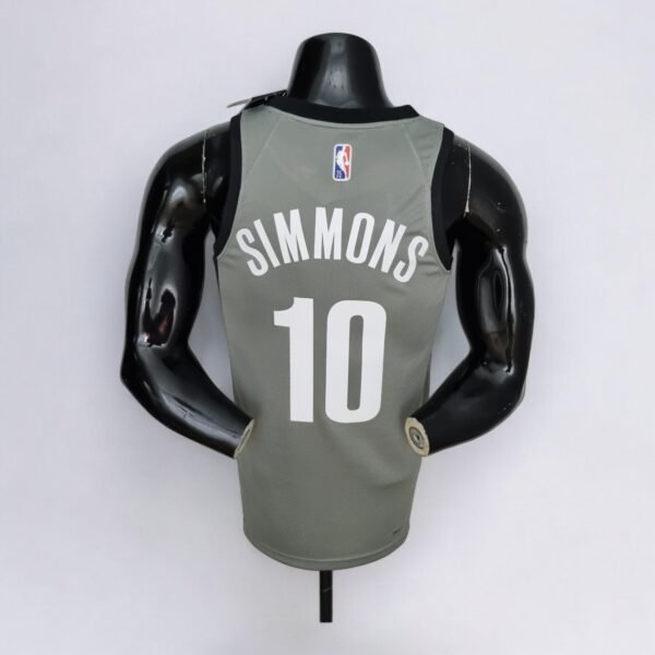 Brooklyn Nets Ben Simmons #10 (75th Anniversary) Grey - Image 2