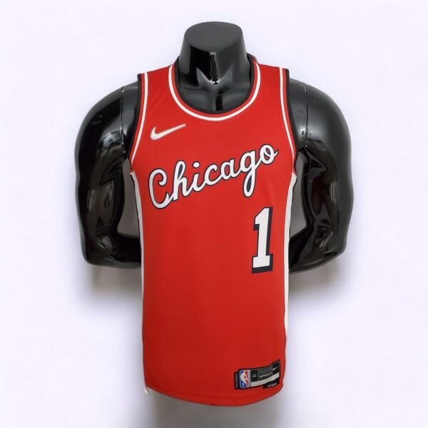 Chicago Bulls Derrick Rose #1 (75th Anniversary) Red - Image 2