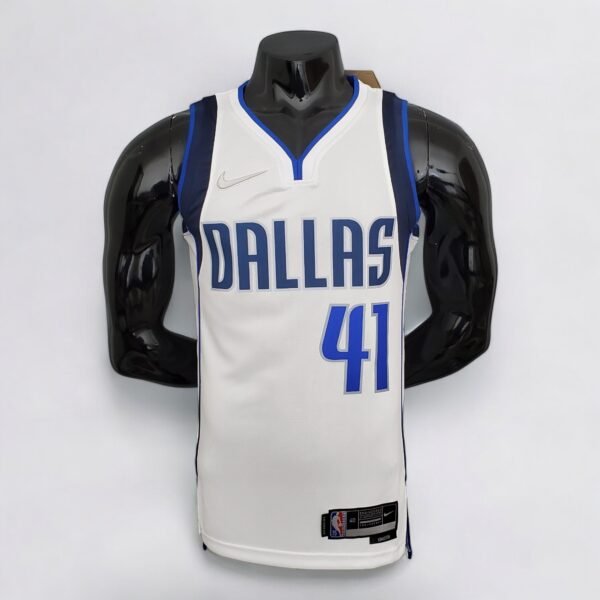 Dallas Mavericks Dirk Nowitzki #41 (75th Anniversary) White - Image 2