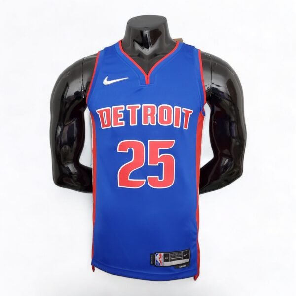 Detroit Pistons Rose #25 (75th Anniversary) Blue - Image 2