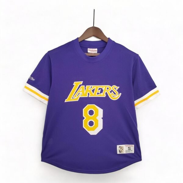 Los Angeles Lakers Kobe Bryant #8 M&N Short Sleeve Jersey Purple - Image 2