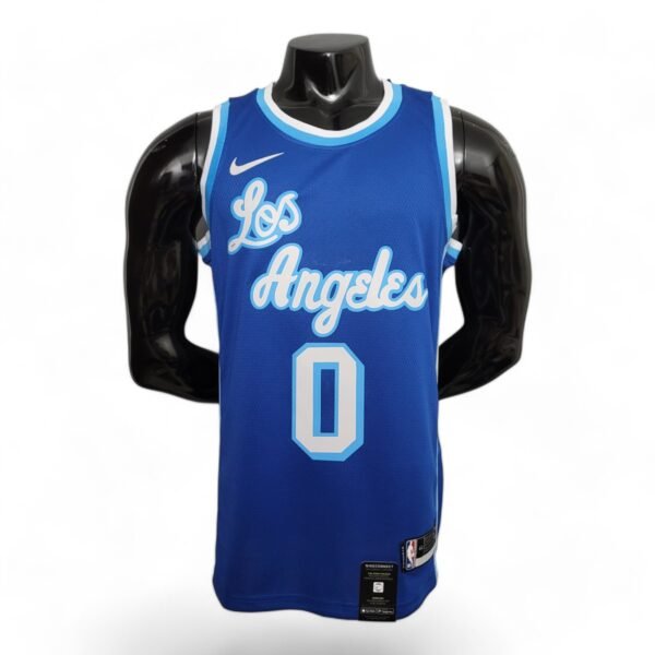 Los Angeles Lakers Kuzma #0 Retro Blue - Image 2