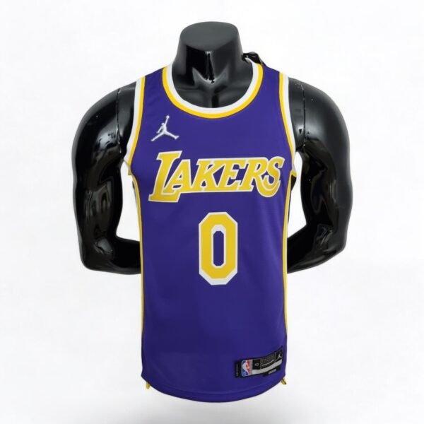 Los Angeles Lakers Russell Westbrook #0 (75th Anniversary) Purple - Image 2