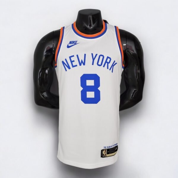 New York Knicks Carmelo Walker #8 (75th Anniversary) White - Image 2