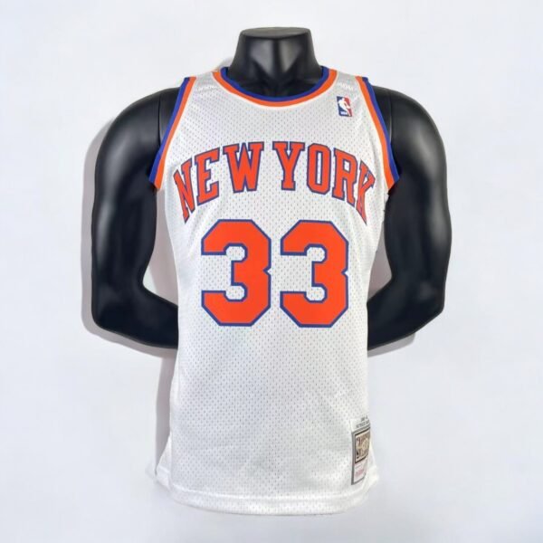 New York Knicks Patrick Ewing #33 1991-92 White - Image 2