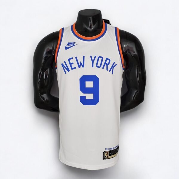 New York Knicks RJ Barrett #9 (75th Anniversary) White - Image 2