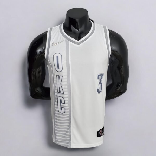 Oklahoma City Thunder Paul #3 (75th Anniversary) White - Image 2