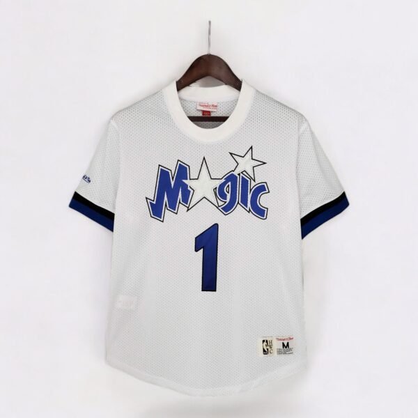 Orlando Magic McGrady #1 M&N Short Sleeve Jersey White - Image 2