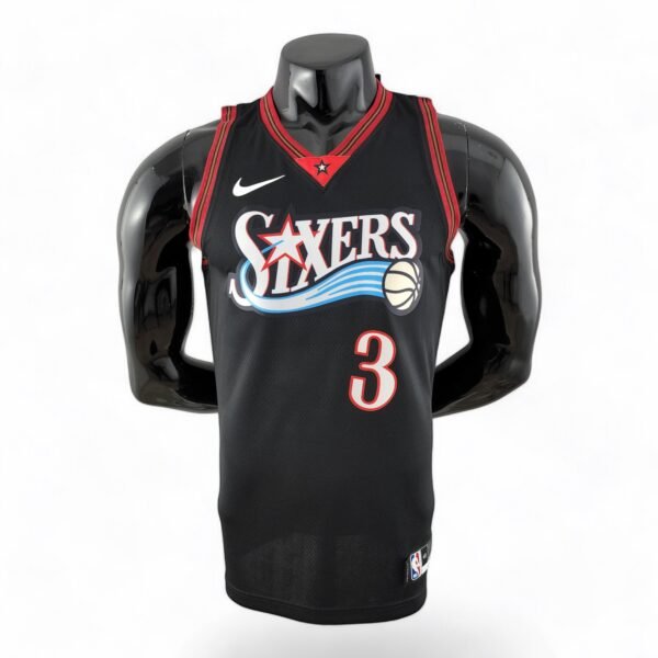 Philadelphia Sixers Allen Iverson #3 Black - Image 2