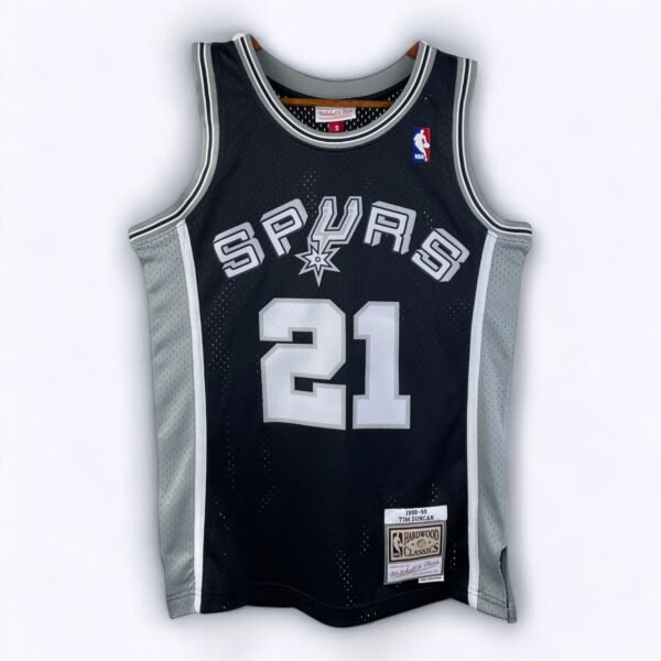 San Antonio Spurs Tim Duncan #21 1998-99 Black - Image 2